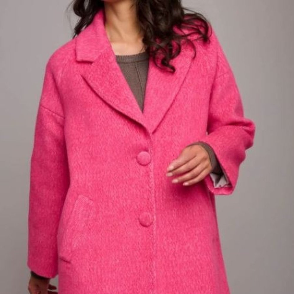 Rino and Pelle Jano Long Single Breasted Coat in Barberry